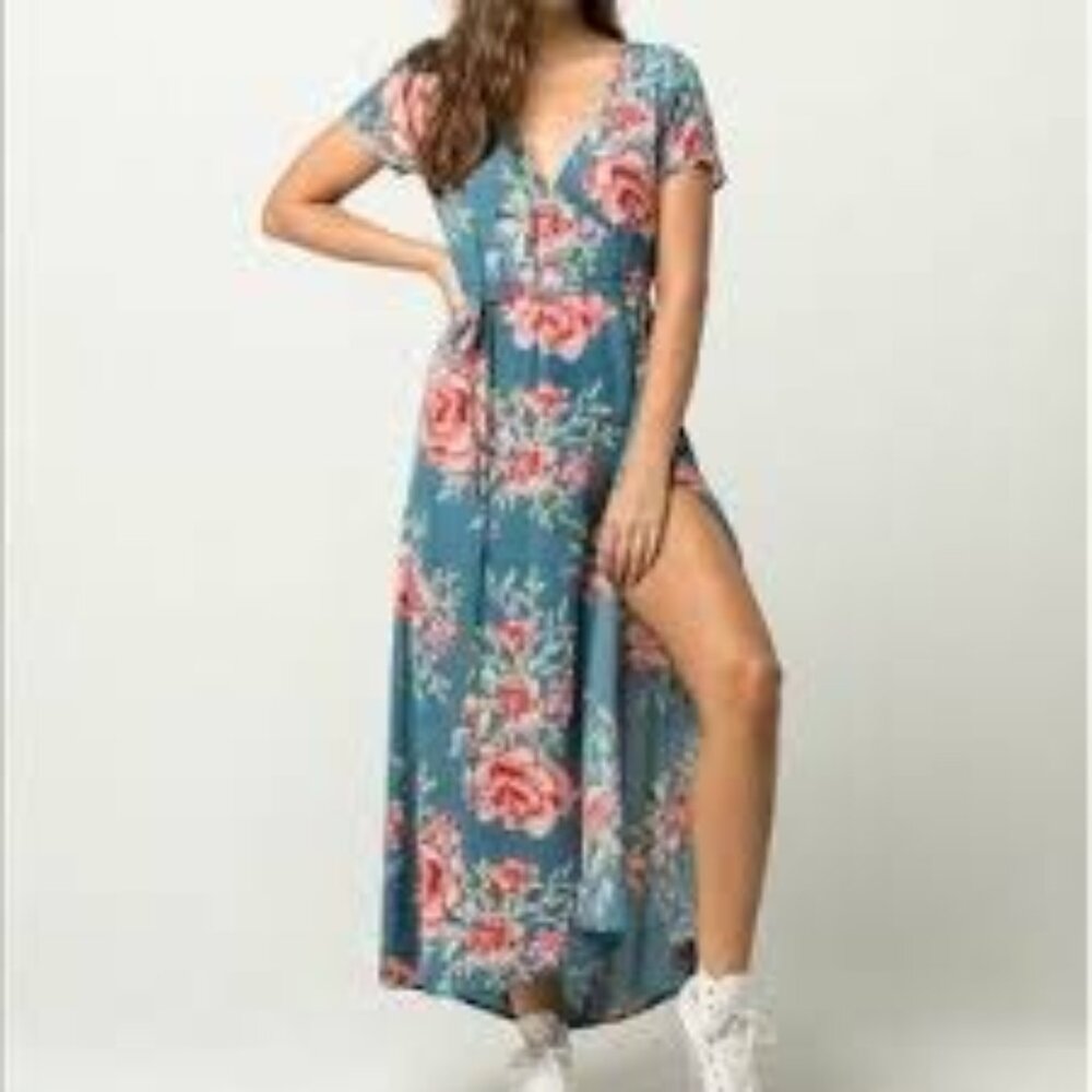 BILLABONG Floral wrap dress XS